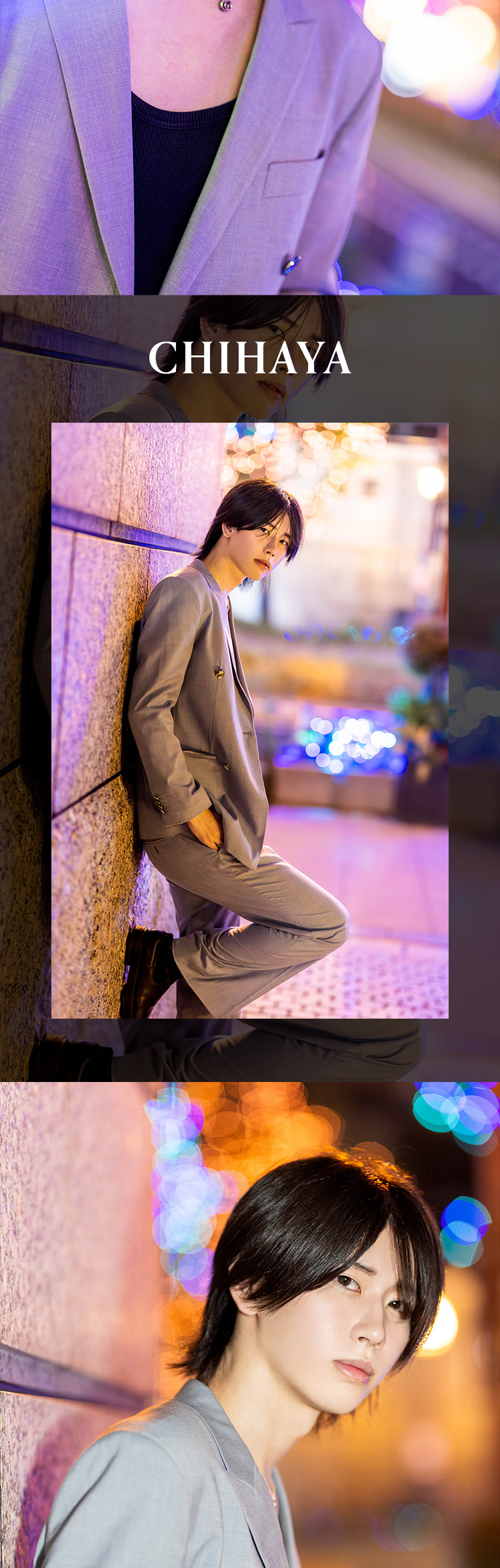 都会に舞い降りるばっちりスーツの美男たち。ミナミ『GENTLY GREED』の美形3人組がグラビアに登場!!