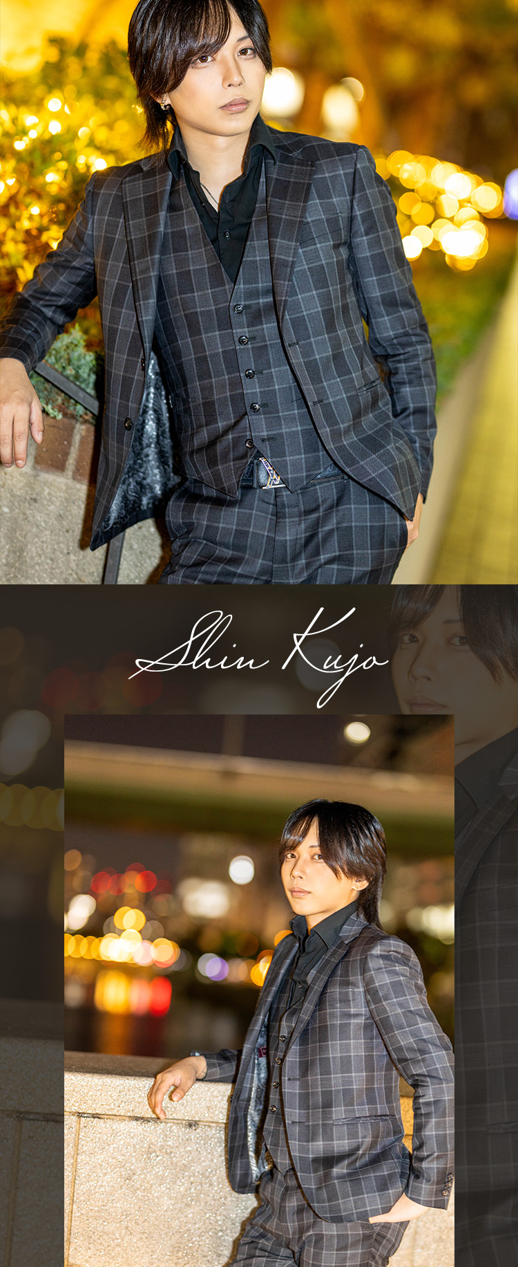 大阪ミナミから少し離れたビル群の前で、『HIGH BRAND』の2人組がラグジュアリーに決める!!