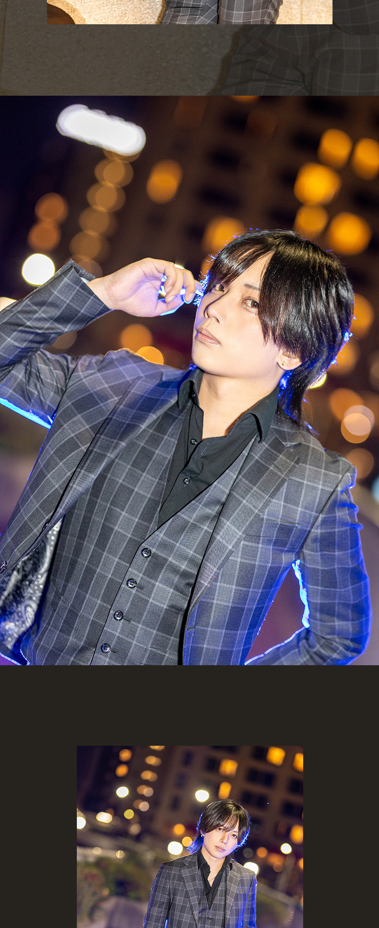 大阪ミナミから少し離れたビル群の前で、『HIGH BRAND』の2人組がラグジュアリーに決める!!